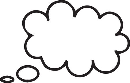 Comic speech bubble in black over white background. Vector illustration.のイラスト素材