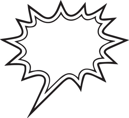 Hand Drawn Comic Speech Bubble â Vector Doodle Style Talk, Thought &amp; Chat Balloonsのイラスト素材