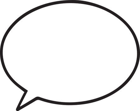 Black line Speech bubble icon isolated on white background. Message icon. Communication or comment chat symbol. Vector Illustrationのイラスト素材
