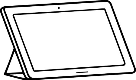 Tablet pc with blank screen on white background. Vector illustration.のイラスト素材