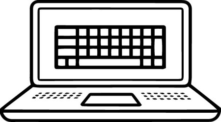 Computer keyboard icon isolated on white background. Vector Illustration. Eps 10のイラスト素材