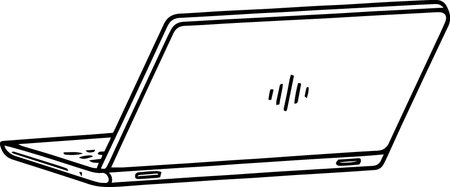 Laptop on a white background, vector illustration, eps 10のイラスト素材