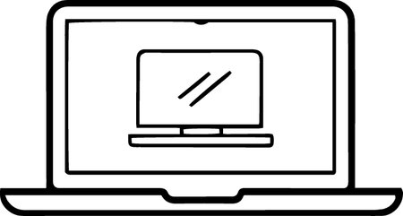Laptop computer icon isolated on white background. Vector Illustration.のイラスト素材