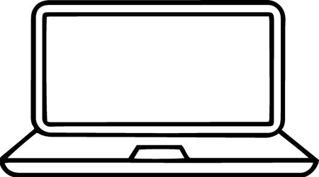 Laptop computer icon isolated on white background. Vector Illustration.のイラスト素材