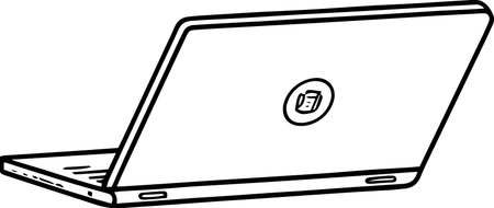 Laptop on a white background, vector illustration, eps 10のイラスト素材
