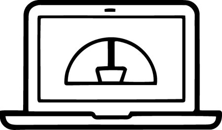 Laptop computer icon isolated on white background. Internet communication protocol. Vector Illustrationのイラスト素材