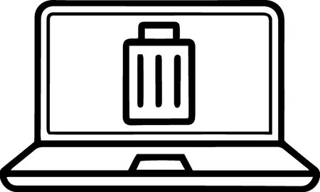 Laptop with a battery icon isolated on white background. Vector Illustrationのイラスト素材