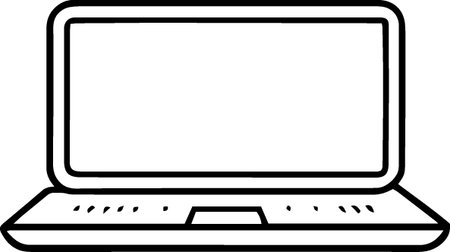 Laptop computer icon isolated on white background. Vector Illustration.のイラスト素材