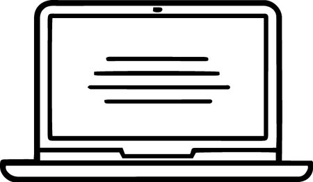 Laptop computer icon isolated on white background. Vector Illustration.のイラスト素材