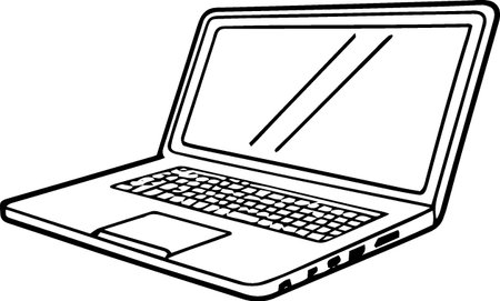 Laptop on a white background, vector illustration, eps10のイラスト素材