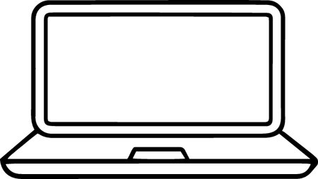 Laptop computer isolated on white background. Vector illustration. Eps 10のイラスト素材