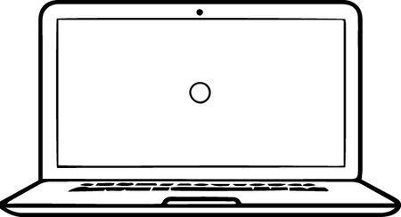 Laptop on a white background. Vector illustration. Eps 10.のイラスト素材