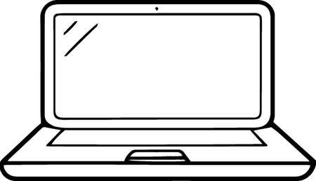 Laptop on a white background, vector illustration, eps10のイラスト素材