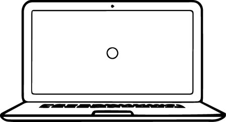 Laptop on a white background, vector illustration, eps 10のイラスト素材