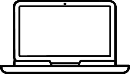 Laptop computer icon isolated on white background. Vector Illustration.のイラスト素材