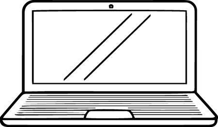 Laptop on a white background. Vector illustration. Eps 10.のイラスト素材