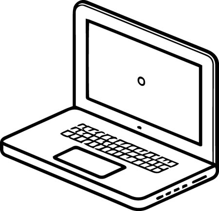 Laptop on a white background, vector illustration, eps10のイラスト素材