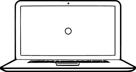 Laptop on a white background, vector illustration, eps 10のイラスト素材