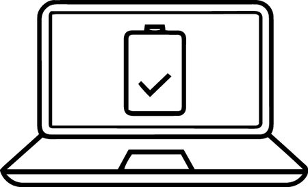 Laptop with checklist icon isolated on white background. Vector Illustrationのイラスト素材