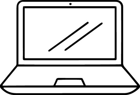 Laptop icon isolated on white background. Vector Illustration. Eps 10のイラスト素材