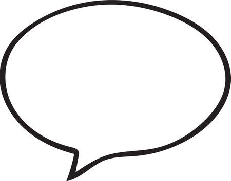 Black line Speech bubble icon isolated on white background. Vector Illustrationのイラスト素材