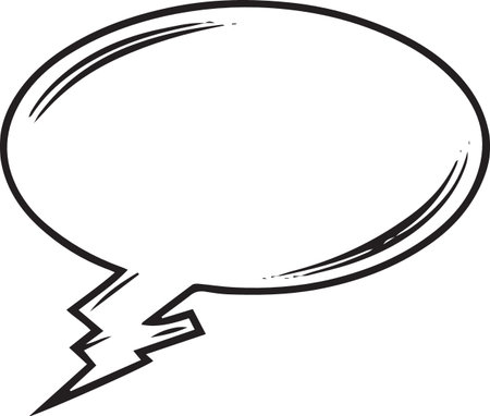 Hand Drawn Comic Speech Bubble â Vector Doodle Style Talk, Thought &amp; Chat Balloonsのイラスト素材