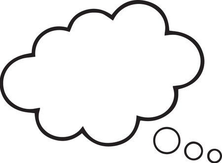 Illustration of a comic speech bubble isolated on a white background.のイラスト素材