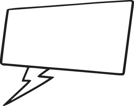 Black line Speech bubble icon isolated on white background. Vector Illustrationのイラスト素材