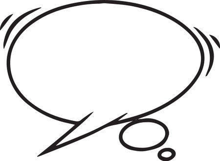 Hand Drawn Comic Speech Bubble â Vector Doodle Style Talk, Thought &amp; Chat Balloonsのイラスト素材