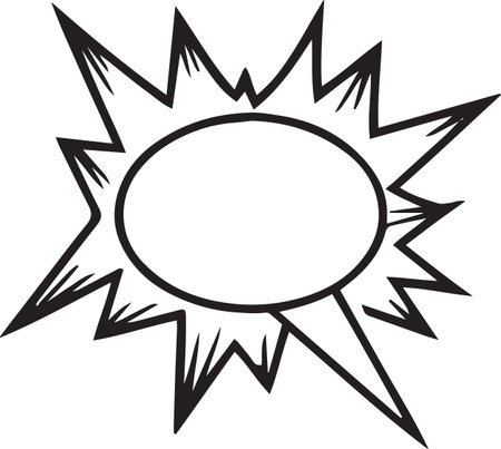 Hand Drawn Comic Speech Bubble â Vector Doodle Style Talk, Thought &amp; Chat Balloonsのイラスト素材