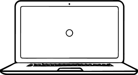 Laptop on a white background. Vector illustration. Eps 10.のイラスト素材