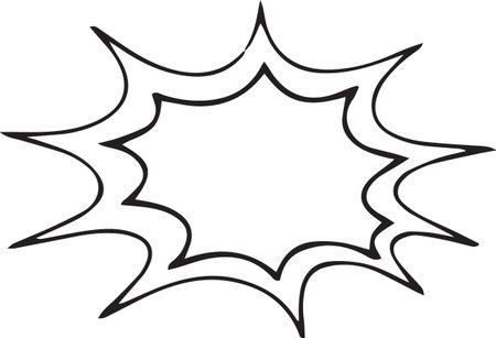 Hand Drawn Comic Speech Bubble â Vector Doodle Style Talk, Thought &amp; Chat Balloonsのイラスト素材