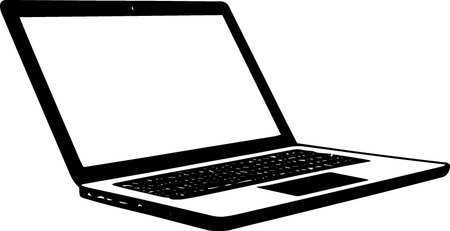 Laptop isolated on white background. Vector illustration. Eps 10.のイラスト素材