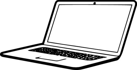 Laptop on a white background, vector illustration, eps 10のイラスト素材