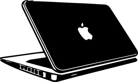 Laptop.Digital Device.Vector illustration ready for vinyl cutting.のイラスト素材