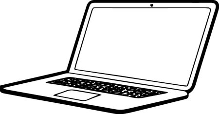 Laptop on a white background, vector illustration, eps 10のイラスト素材