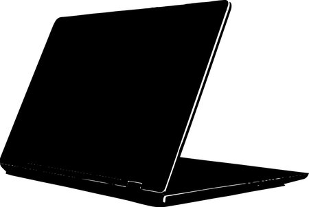 Laptop on a white background, vector illustration, eps 10のイラスト素材