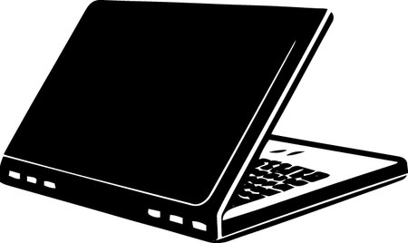 Laptop on a white background. Vector illustration. EPS 10.のイラスト素材