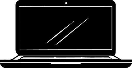 Laptop computer isolated on white background. Vector illustration. Eps 10のイラスト素材