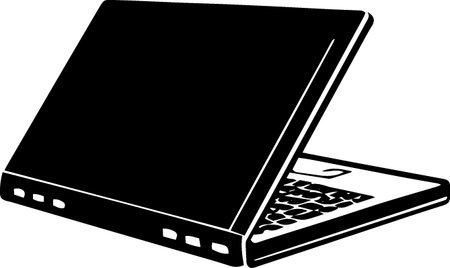 Laptop on a white background. Vector illustration, eps 10のイラスト素材