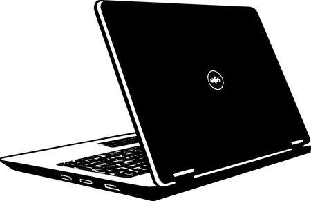 Laptop on a white background, vector illustration, eps 10のイラスト素材