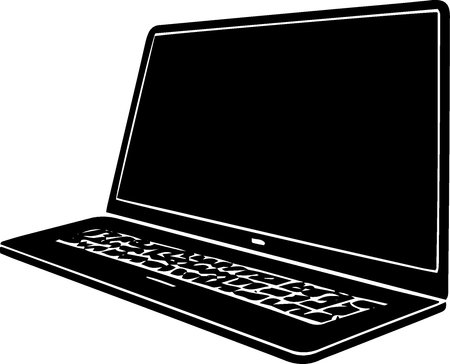 Laptop on a white background. Vector illustration. Eps 10.のイラスト素材
