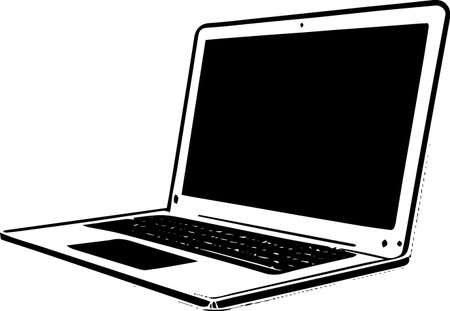 Laptop on a white background, vector illustration, eps 10のイラスト素材