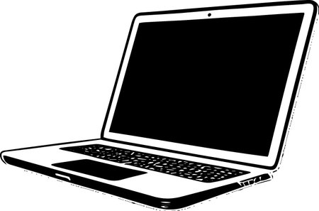 Laptop on a white background, vector illustration, eps10のイラスト素材