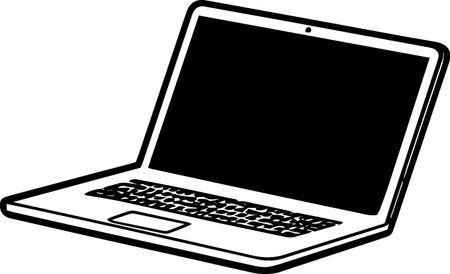 Laptop on a white background, vector illustration, eps 10のイラスト素材