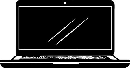 Laptop on a white background, vector illustration, eps10のイラスト素材