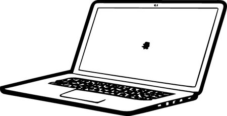Laptop on a white background, vector illustration, eps 10のイラスト素材
