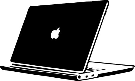 Laptop on a white background, vector illustration, eps 10のイラスト素材