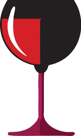Colorful Wine Glass Vector â Red Wine, White Wine, Cocktail, and Party Drink Illustrationのイラスト素材