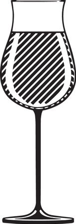 Hand Sketched Wine Glass Vector Collection â Goblets, Flutes, and Drinkware for Bars and Restaurantsのイラスト素材